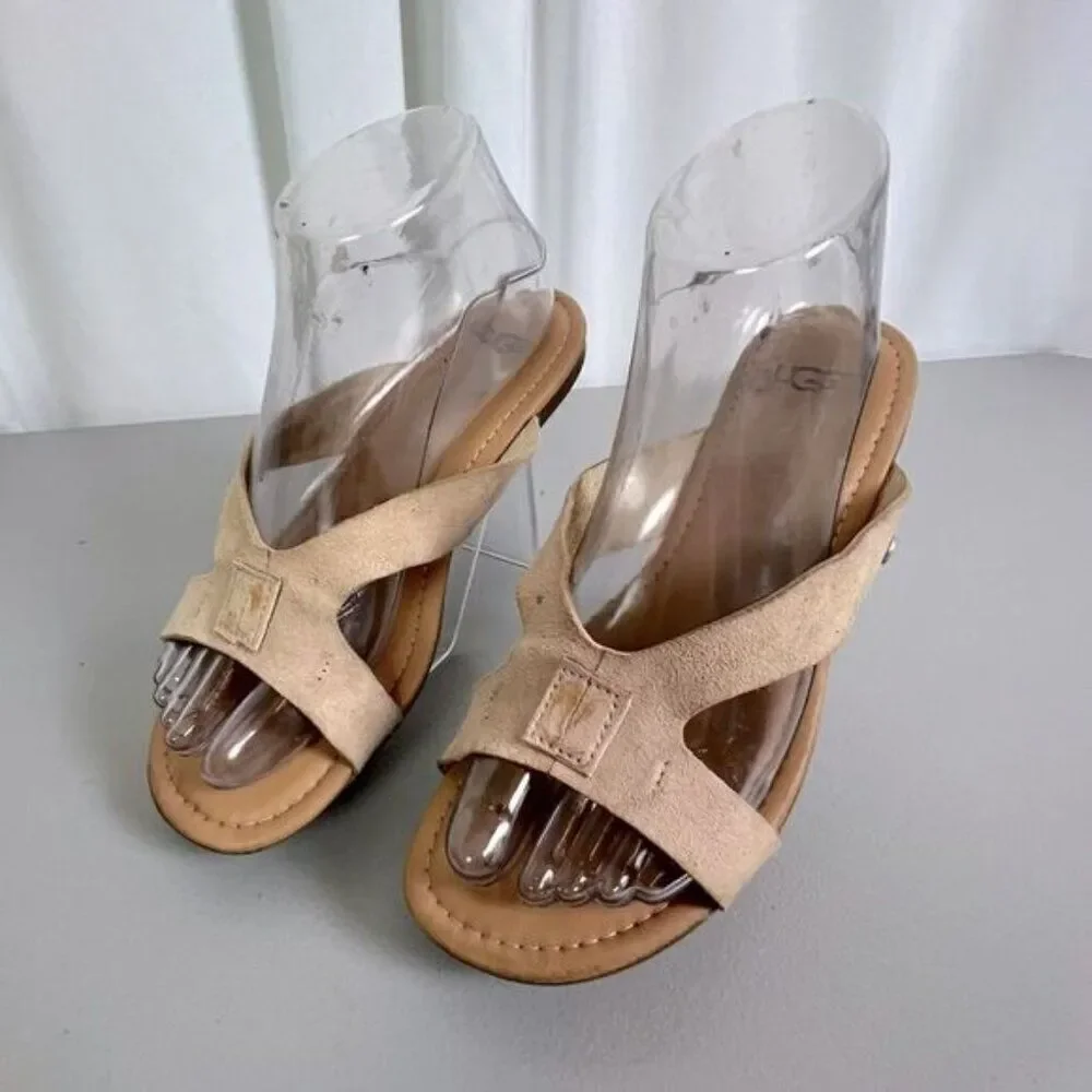 UGG WOMENS SANDALS TAN SIZE 6